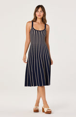 Irecia Striped Knit Midi Dress