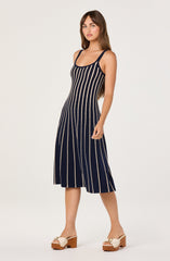 Irecia Striped Knit Midi Dress