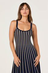 Irecia Striped Knit Midi Dress