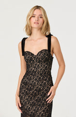 Donne Floral Lace Midi Dress