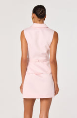 Jamia Peplum Button-Front Mini Dress
