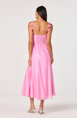 Halcyon 3D Flower Appliqu茅 Midi Dress