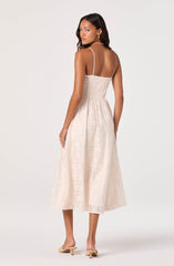 Aubrey Eyelet Embroidered Sweetheart Midi Dress