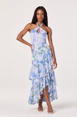 Bethina Floral Halter High-Low Dress