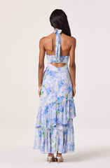 Bethina Floral Halter High-Low Dress