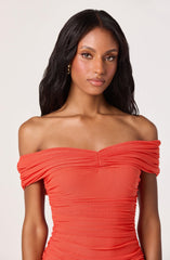 Andreana Off-Shoulder Knit Maxi Dress