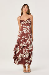 Cassia Twist-Front Satin Maxi Dress