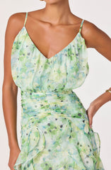 Brianna Ruffle Chiffon Maxi Dress