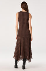 Halo Plaid Crinkle Maxi Dress