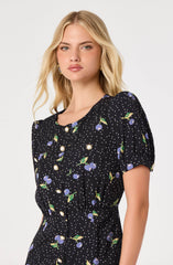 Brenlee Puff-Sleeve Mini Dress