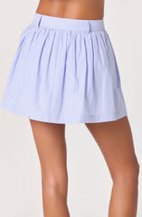 Barbara Stripe High-Rise Gathered Skort