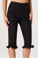 Amalie Ruffle Hem Capri Pants