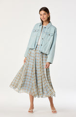 Fiori Pleated Maxi Skirt