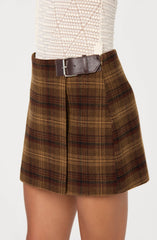 Harley Plaid Wrap Mini Skirt