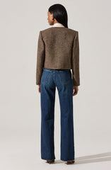 Chiara Faux Leather Trim Jacket