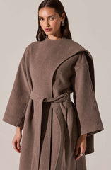 Elaxi Longline Wrap Scarf Coat