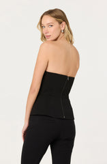 Annemarie Strapless Button Detail Top