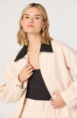 Collins Quilted Puffer-Lined Denim Jacket