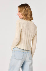 Fannie Cable-Knit Tie-Front Cardigan