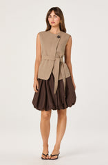 Darrien Belted Asymmetric Vest