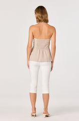 Cithara Checker Longline Halter Vest Top