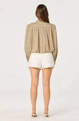 Estero Gathered Sleeve Bomber Jacket