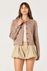 Jesse Plaid Cropped Jacket