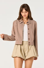 Jesse Plaid Cropped Jacket