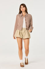 Jesse Plaid Cropped Jacket