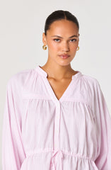 Jessalyn Striped Peasant Top