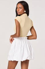 Cydney Mockneck Cap Sleeve Top