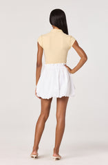 Cydney Mockneck Cap Sleeve Top