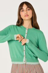 Clovis Color Block Faux Layered Cardigan