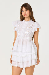 Jenny Eyelet Flutter Sleeve Top