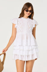 Jenny Eyelet Flutter Sleeve Top