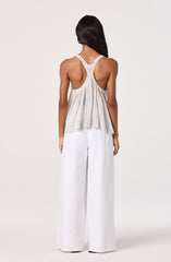 Aggie Stripe Pleated Racerback Tank