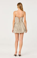 Chasity Houndstooth Bustier Top