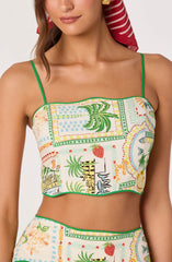 Heidi Novelty Print Crop Top