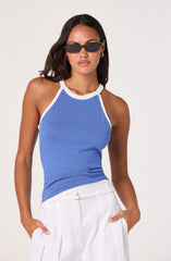 Betia Stripe Contrast Trim Tank