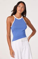 Betia Stripe Contrast Trim Tank