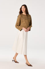 Cleo Sailor-Collar Cropped Jacket