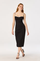 Bea Lace Trim Bustier Midi Dress