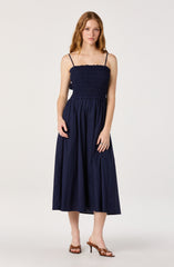 Harper Smocked A-Line Midi Dress