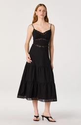 Berenice Lace Trim Midi Dress