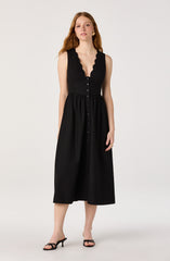 Cory V-Neck Button-Front Midi Dress
