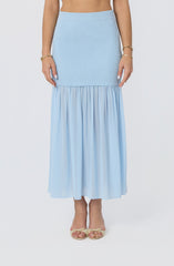 Halie Mixed Media Maxi Skirt