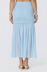 Halie Mixed Media Maxi Skirt