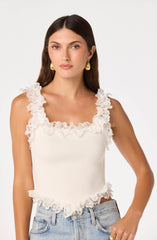 Amity Lace Trim Ribbed Crop Top