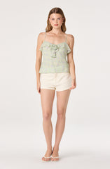 Gianna Rosette Ruffle Sweetheart Tank