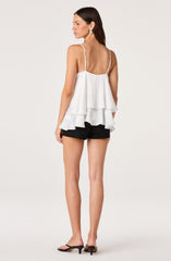 Beara Satin Lace Trim Tank Top
